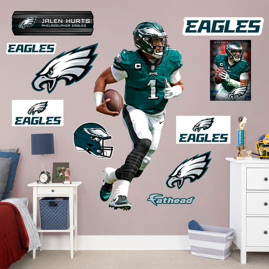 Philadelphia Eagles: Jalen Hurts         - Officially Licensed NFL Removable     Adhesive Decal
