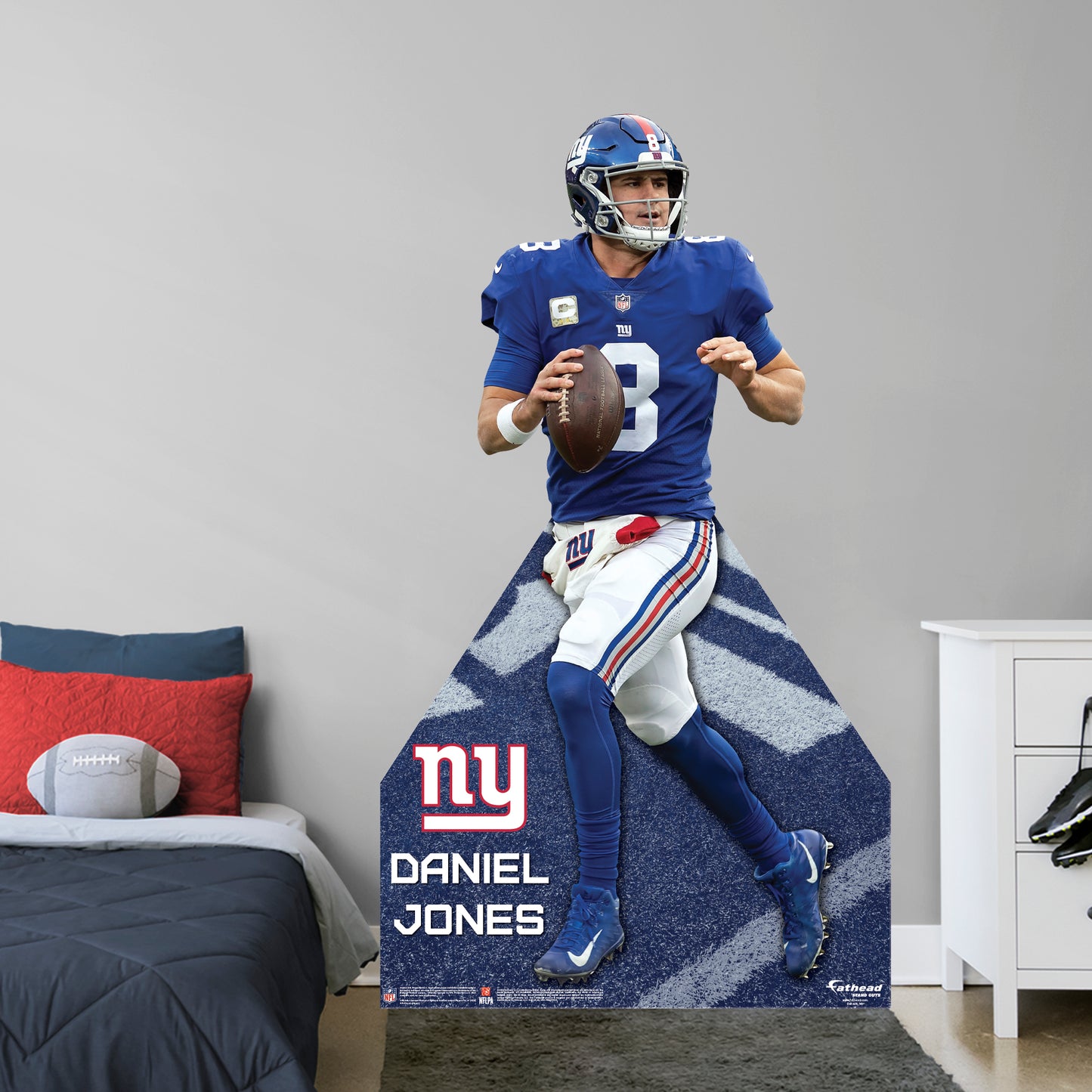 New York Giants: Daniel Jones 2022  Life-Size   Foam Core Cutout  - Officially Licensed NFL    Stand Out