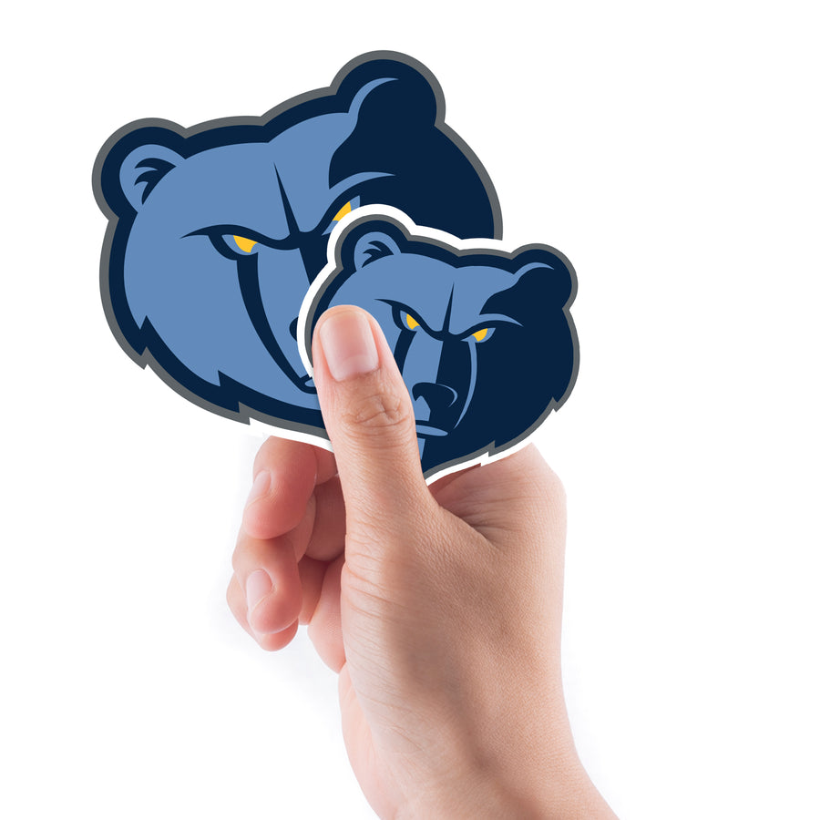 Memphis Grizzlies - 5 Logo Minis (Mixed Sizes) - Official NBA - Reusable Vinyl Decals