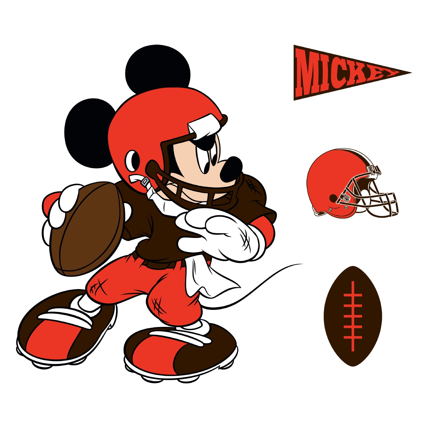 Disney Stickers - Disney Mickey Mouse Sports Lot of 3 Stickers.