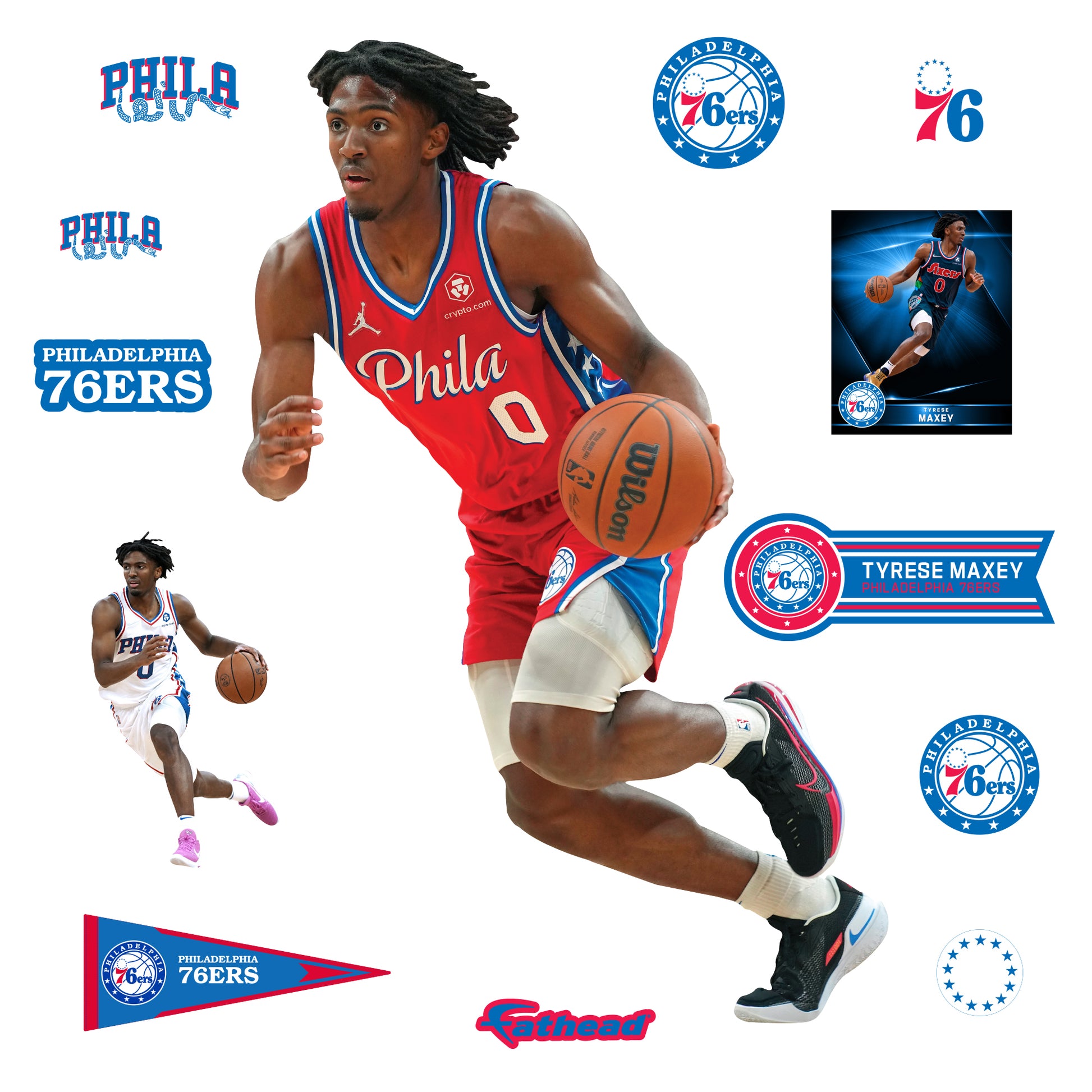 Tyrese Maxey  76ers, Nba wallpapers, Sports room