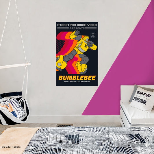 Transformers Classic: Bumblebee Home Video Poster        - Officially Licensed Hasbro Removable     Adhesive Decal