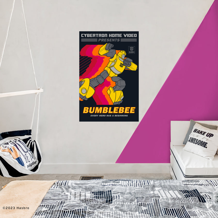 Transformers Classic Bumblebee - Home Video - Peel & Stick Poster - Official Hasbro - Transformers - Reusable Vinyl Wall Decal