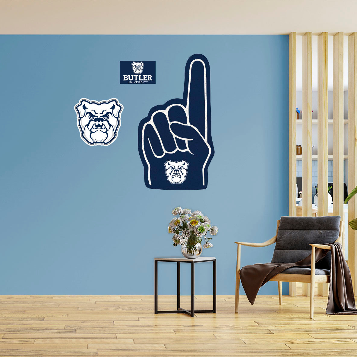 Butler Bulldogs:  2021  Foam Finger        - Officially Licensed NCAA Removable     Adhesive Decal