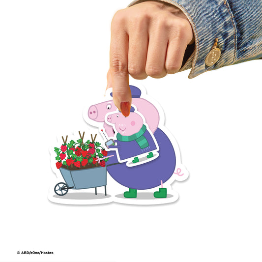 Peppa Pig: Grandpa Minis        - Officially Licensed Hasbro Removable     Adhesive Decal