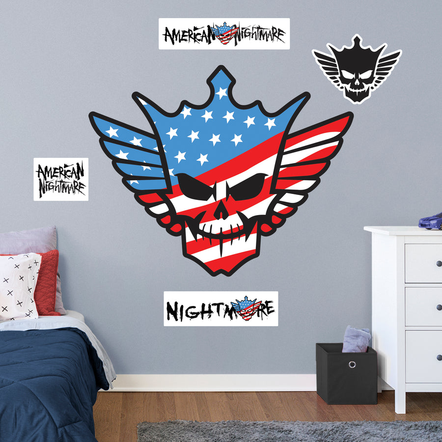 Cody Rhodes Skull Logo - RealBig Collection - Official WWE - Reusable Vinyl Wall Decals