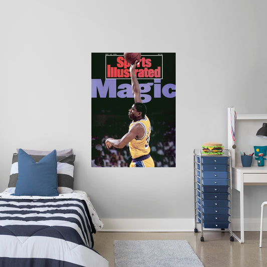 Los Angeles Lakers: Magic Johnson November 1991 Sports Illustrated Cover        - Officially Licensed NBA Removable     Adhesive Decal
