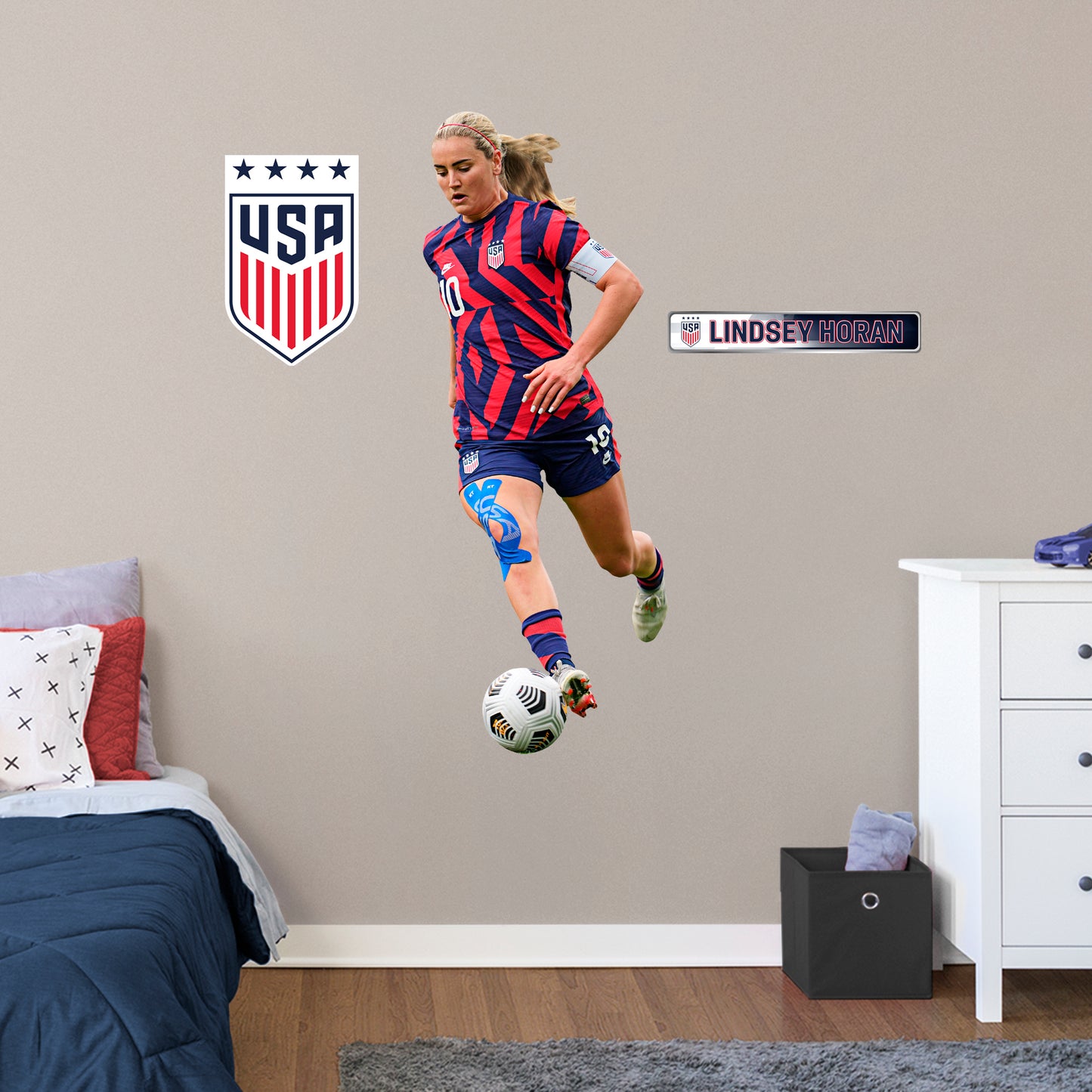 Lindsey Horan 2022 RealBig        - Officially Licensed USWNT Removable     Adhesive Decal