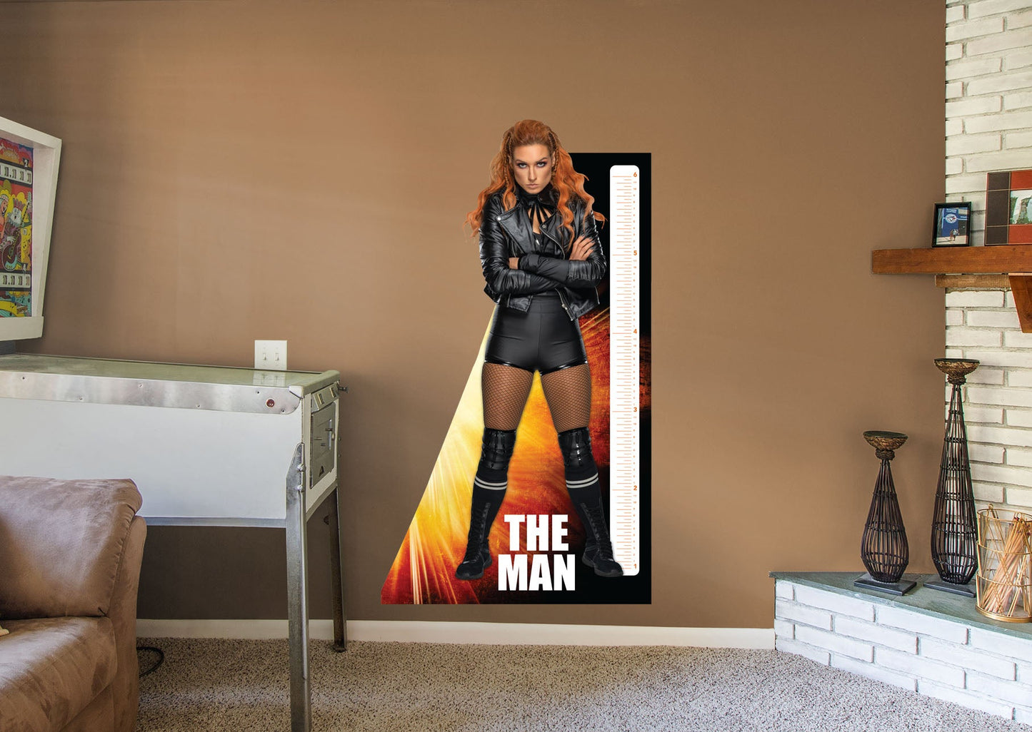 Becky Lynch  Growth Chart        - Officially Licensed WWE Removable Wall   Adhesive Decal
