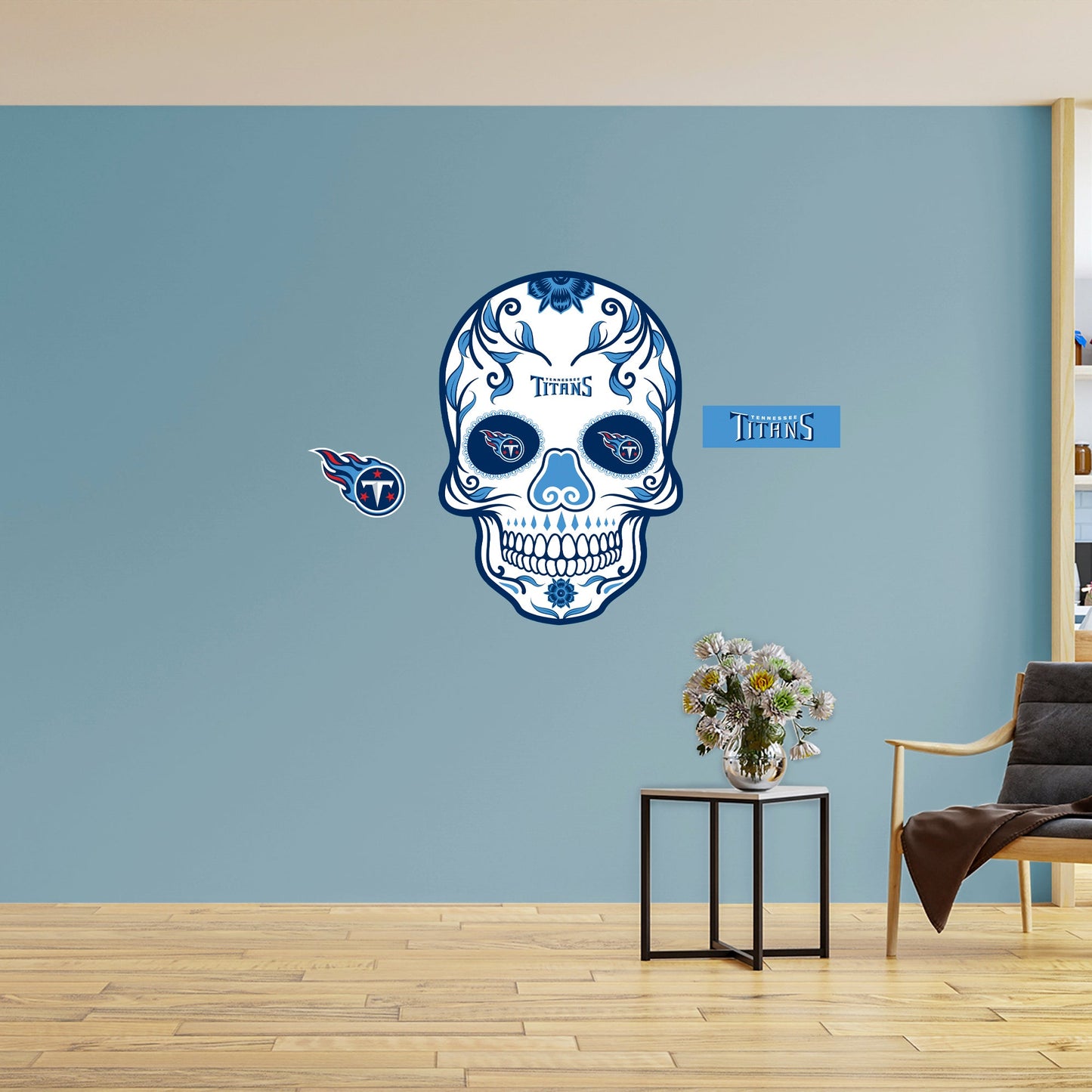 Tennessee Titans: Skull - Officially Licensed NFL Removable Adhesive Decal