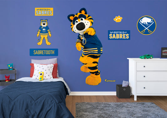 Buffalo Sabres: Sabretooth 2021 Mascot        - Officially Licensed NHL Removable Wall   Adhesive Decal