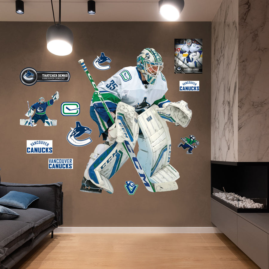 Thatcher Demko - RealBig Collection - Official NHL - Vancouver Canucks - Reusable Vinyl Wall Decals