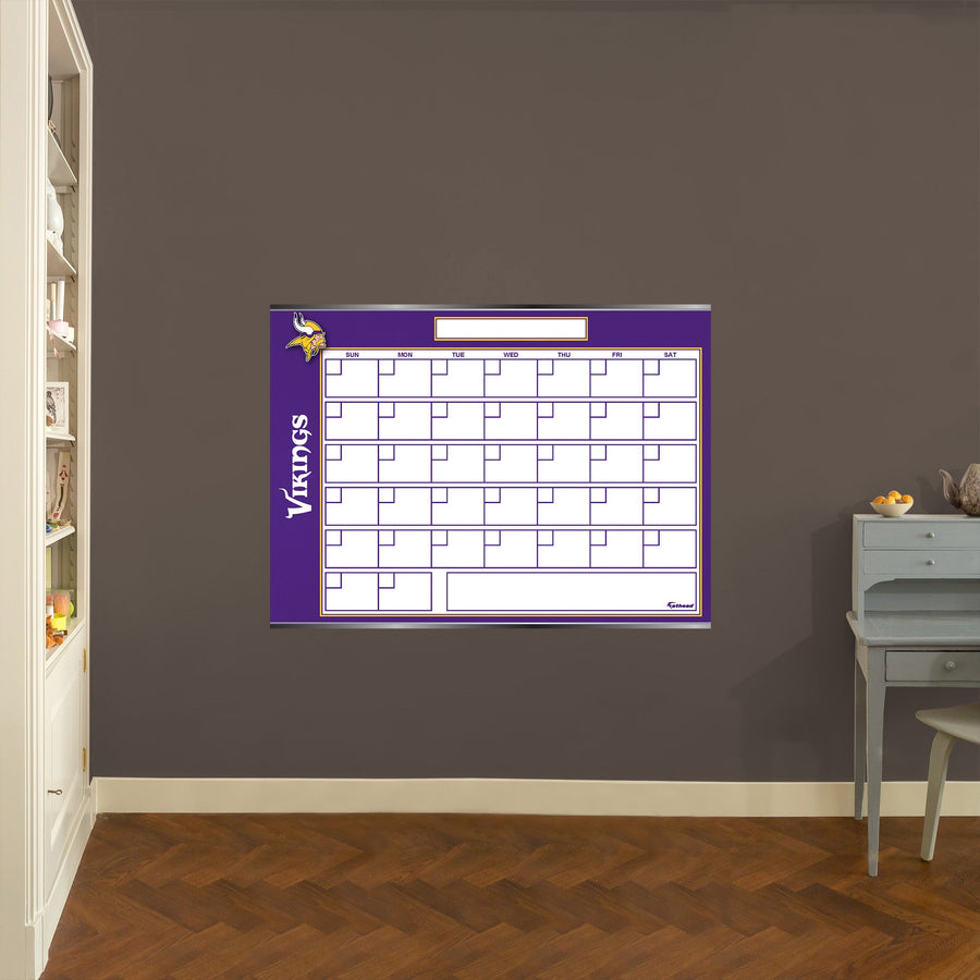 Minnesota Vikings - Dry Erase Calendar - Official NFL - Reusable Vinyl Wall Decal