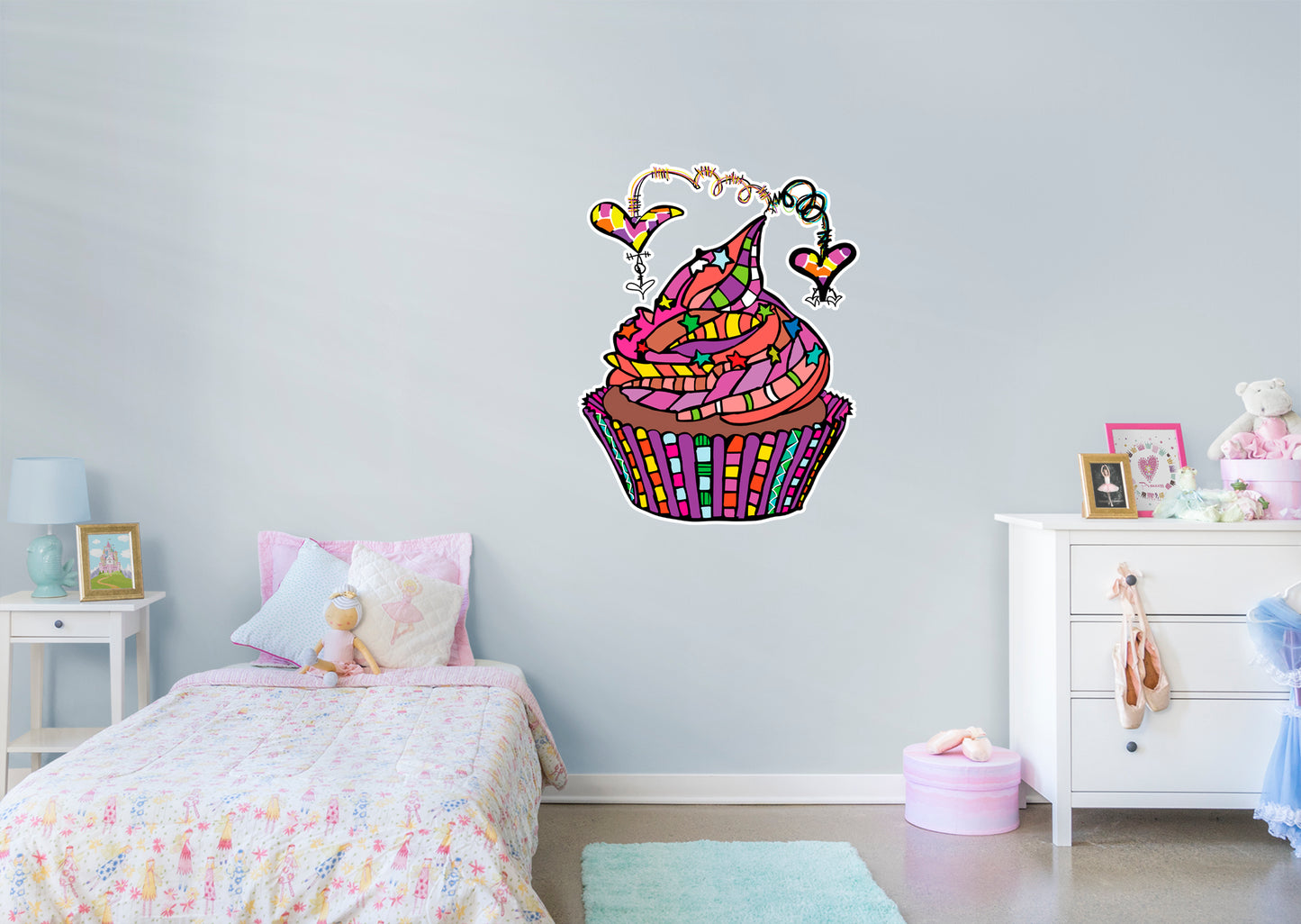 Dream Big Art:  Cupcake Icon        - Officially Licensed Juan de Lascurain Removable     Adhesive Decal