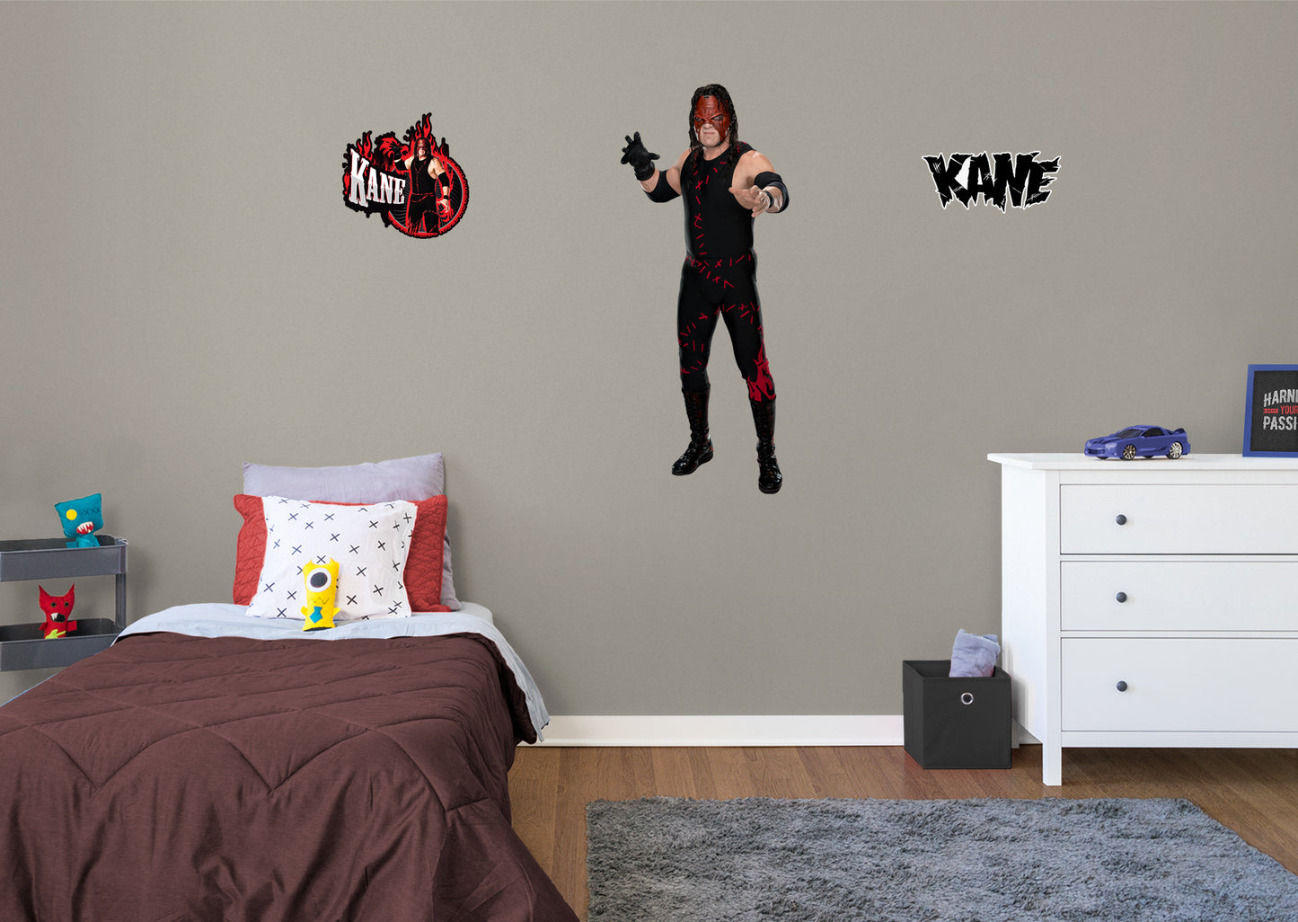 Kane 2021        - Officially Licensed WWE Removable Wall   Adhesive Decal