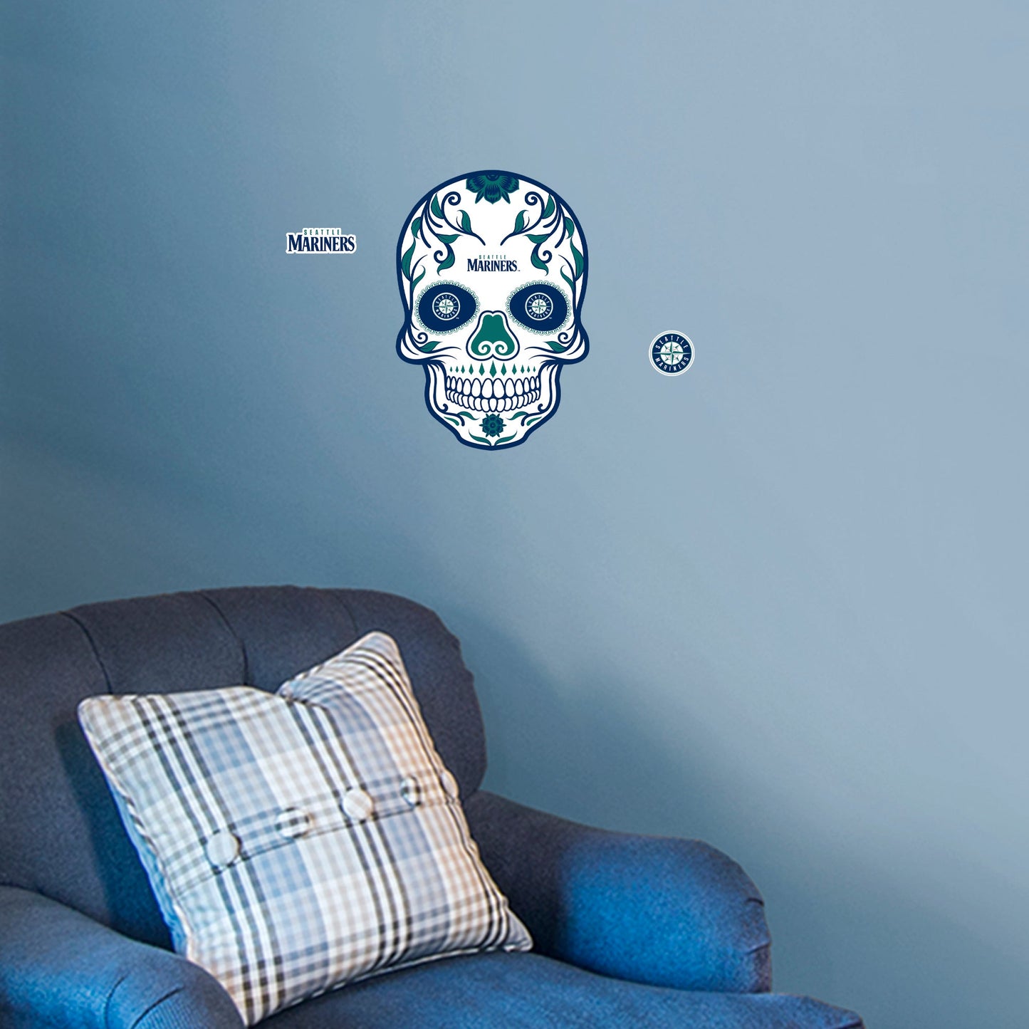 Seattle Mariners: Skull - Officially Licensed MLB Removable Adhesive Decal