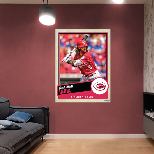 Cincinnati Reds: Jonathan India  Poster        - Officially Licensed MLB Removable     Adhesive Decal