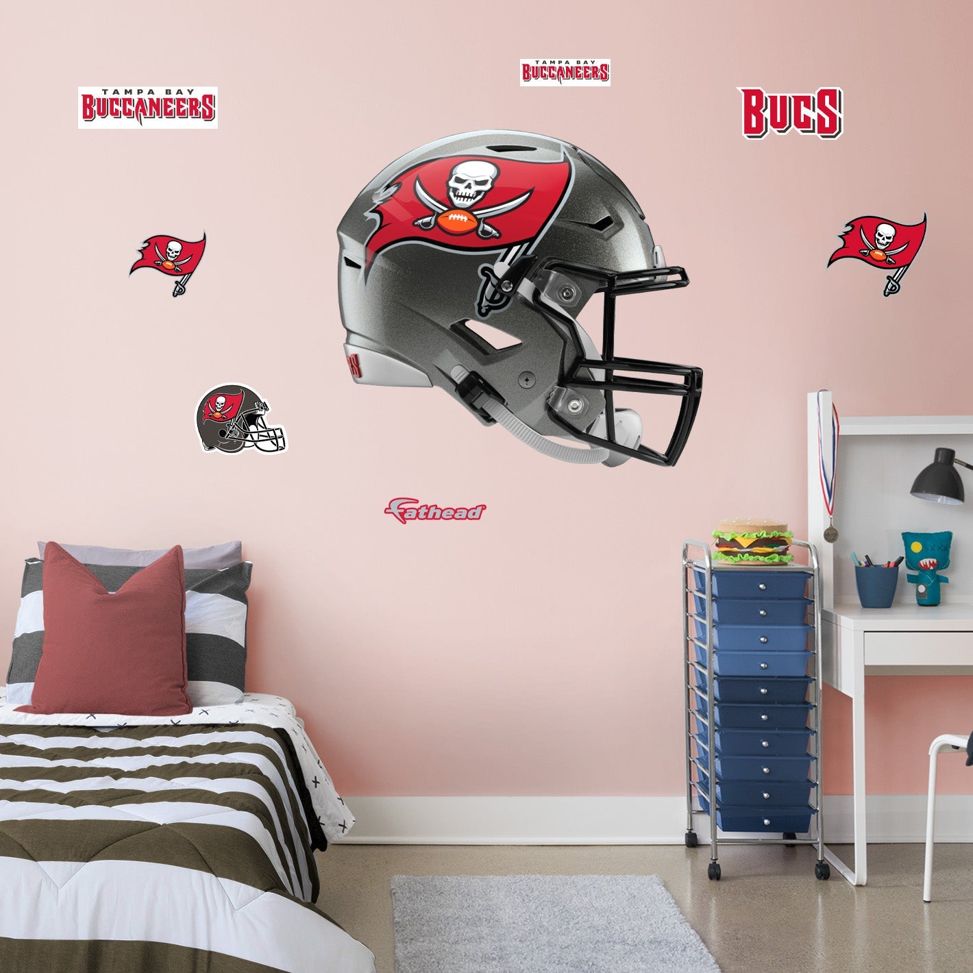 Tampa Bay Buccaneers: Helmet - Officially Licensed NFL Removable Adhesive Decal