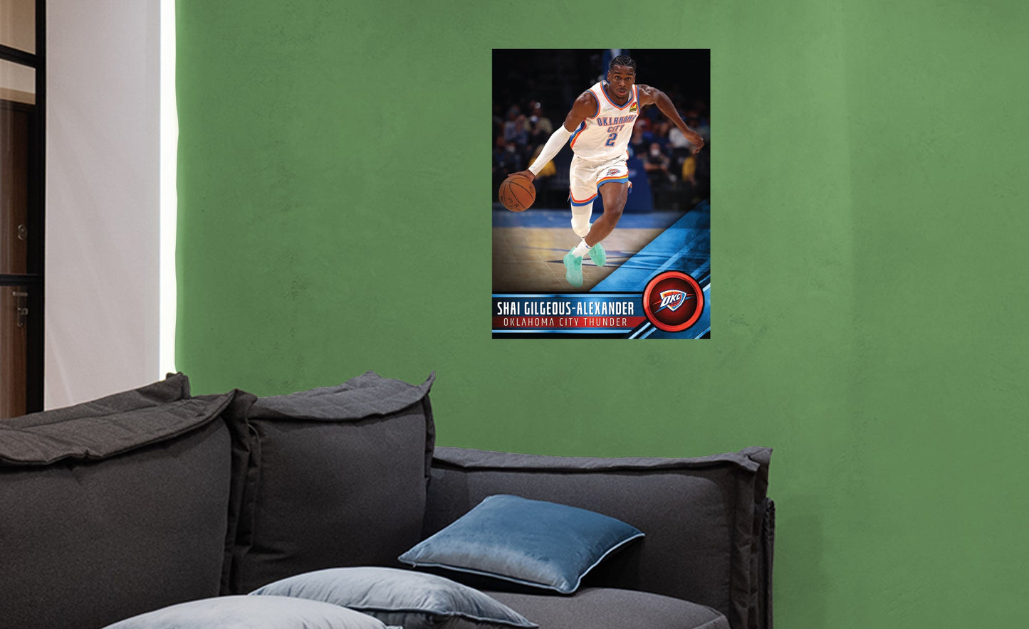 Oklahoma City Thunder: Shai Gilgeous-Alexander Poster - Officially Licensed NBA Removable Adhesive Decal