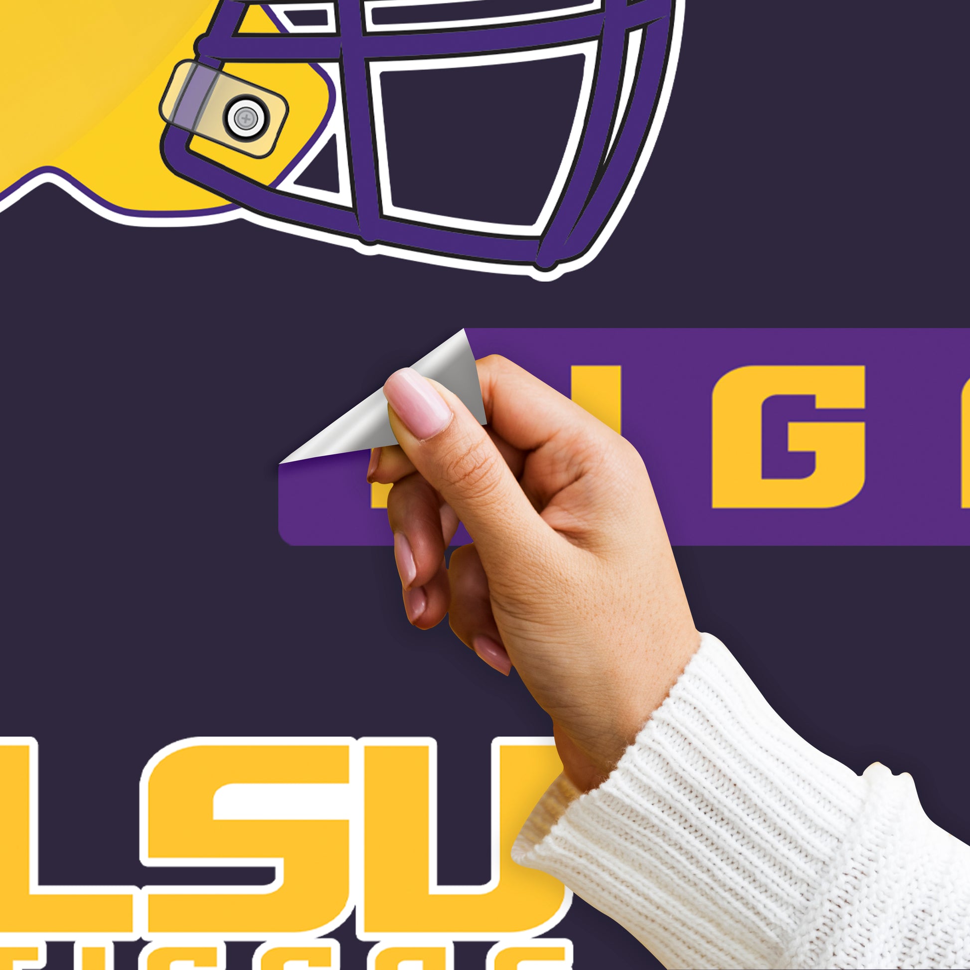 LSU Tigers: Gold Logo - Officially Licensed NCAA Removable Adhesive De –  Fathead