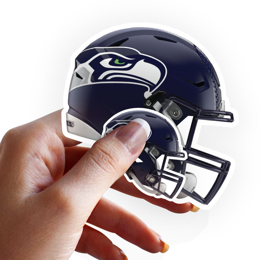Seattle Seahawks - 5 Helmet Minis (Mixed Sizes) - Official NFL - Reusable Vinyl Decals