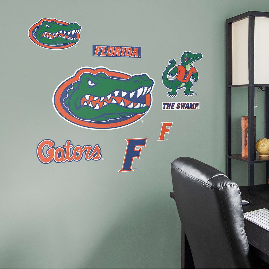 Florida Gators - RealBig Logo Assortment Collection - Official NCAA - Reusable Vinyl Wall Decals