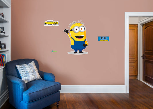Minions: Phil Wave - Officially Licensed NBC Universal Removable Adhesive Decal