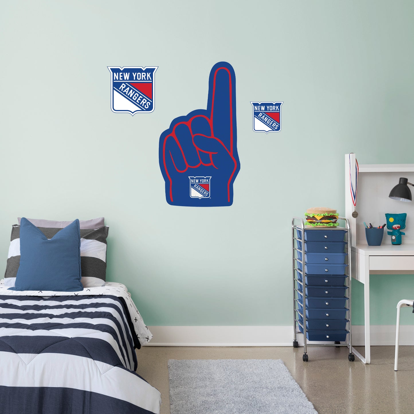 New York Rangers: Foam Finger - Officially Licensed NHL Removable Adhesive Decal