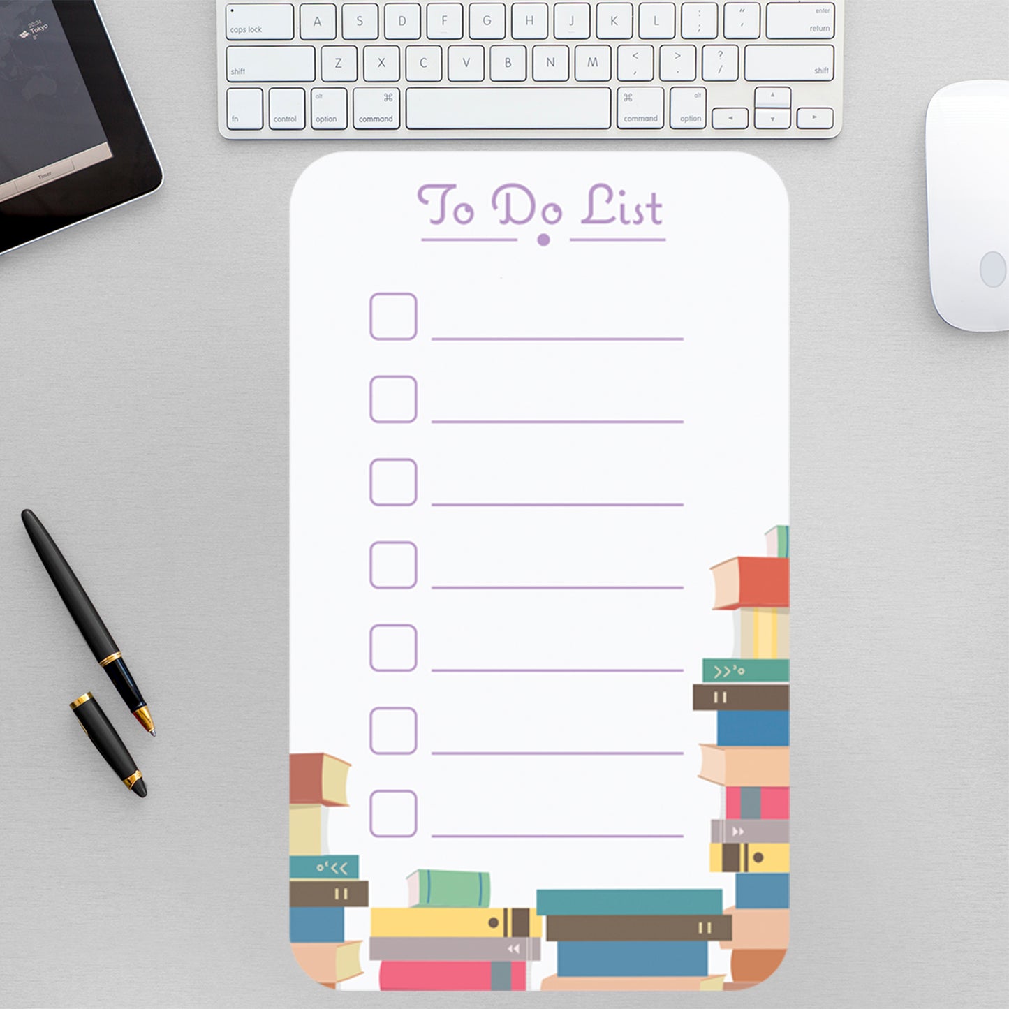 To Do List Books  - Removable Wall Decal