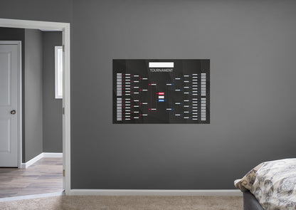 64 Team Dark Brackets Dry Erase        -   Removable Wall   Adhesive Decal