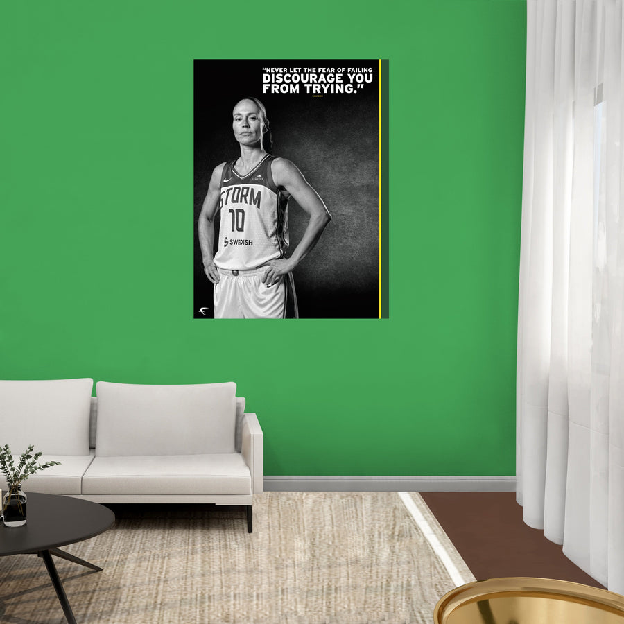 Sue Bird - Inspirational - Peel & Stick Poster - Official WNBA - Seattle Storm - Reusable Vinyl Wall Decal