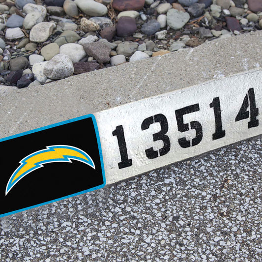 Los Angeles Chargers:  Alumigraphic Address Block Logo        - Officially Licensed NFL    Outdoor Graphic