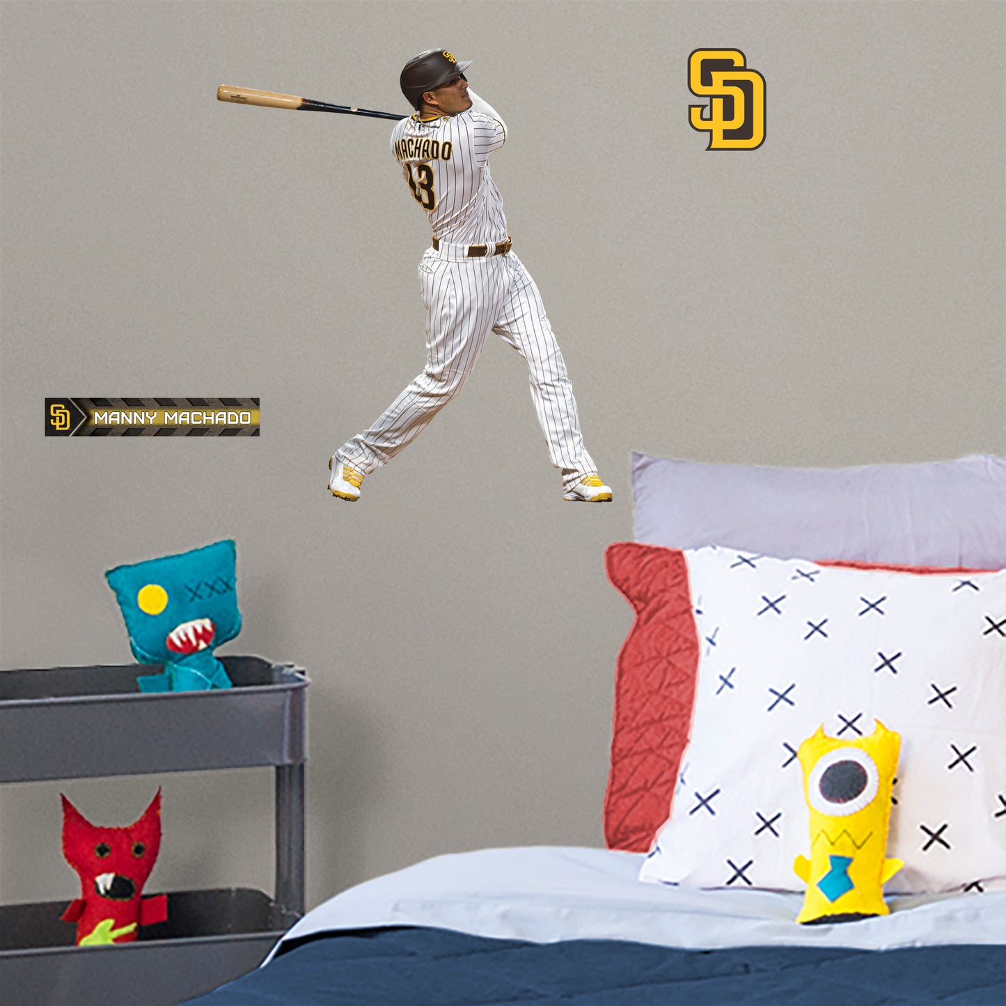 San Diego Padres: Manny Machado 2021        - Officially Licensed MLB Removable Wall   Adhesive Decal