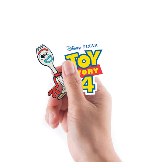 Sheet of 4 -TOY STORY: Forky Minis        - Officially Licensed Disney Removable Wall   Adhesive Decal