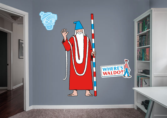 Where's Waldo: Wizard Whitebeard RealBig        - Officially Licensed NBC Universal Removable     Adhesive Decal