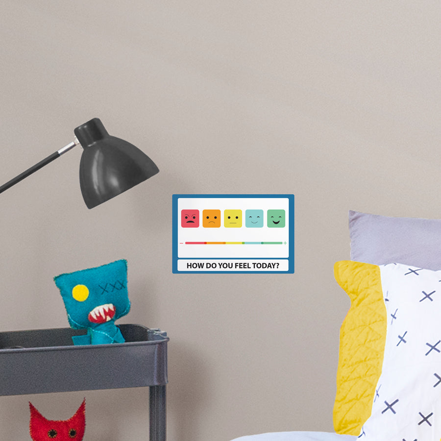 Dry Erase Feeling Chart Square Faces  - Removable Wall Decal