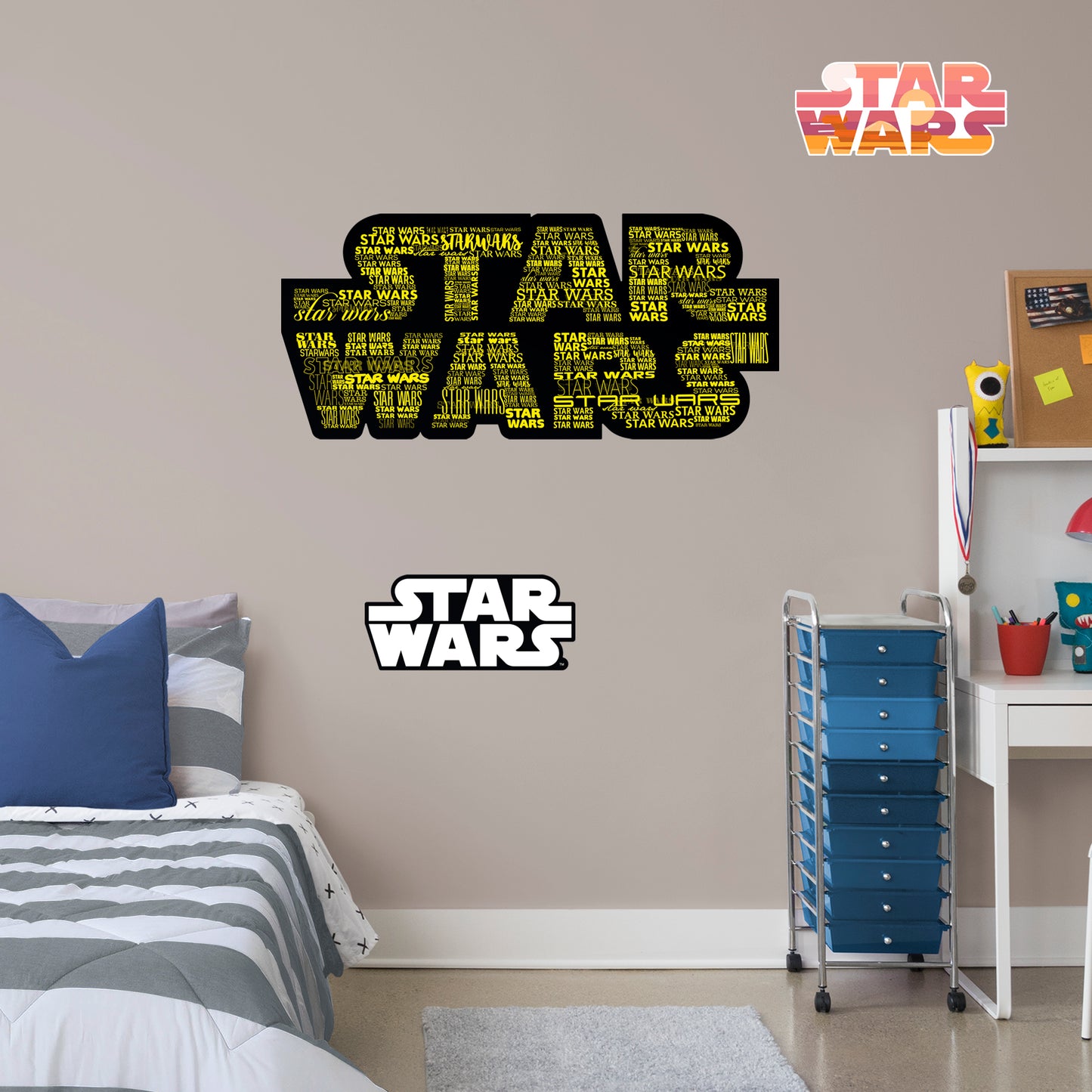 Typography Logo  - Officially Licensed Star Wars Removable Wall Decal