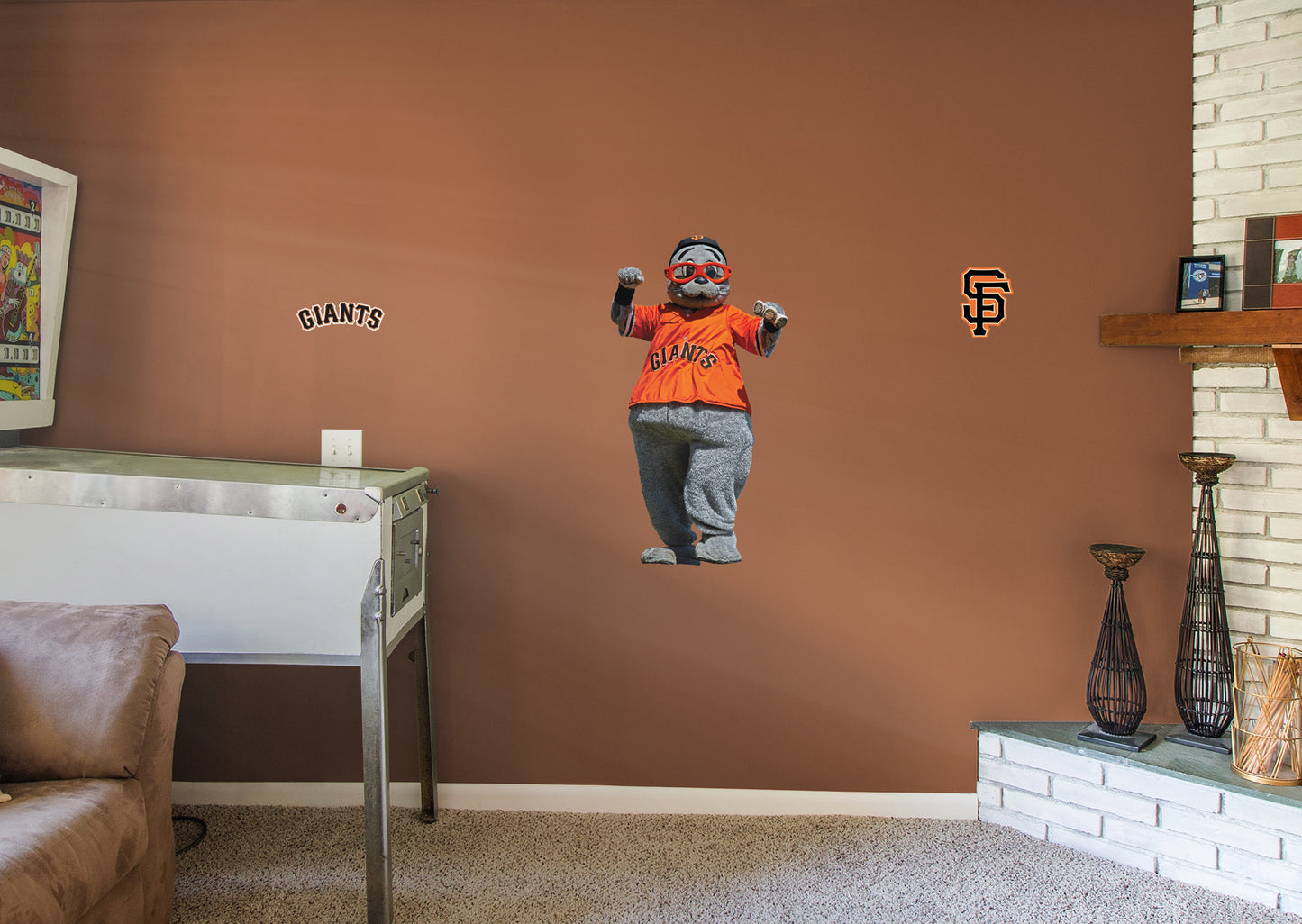 San Francisco Giants: Lou Seal 2021 Mascot        - Officially Licensed MLB Removable Wall   Adhesive Decal
