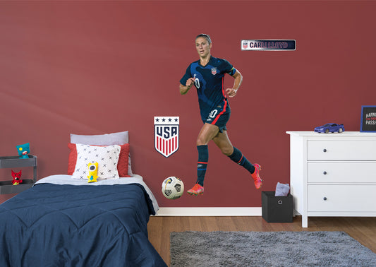 Carli Lloyd 2021 RealBig        - Officially Licensed USWNT Removable Wall   Adhesive Decal