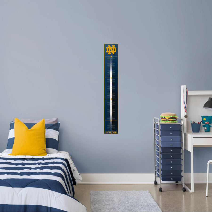Notre Dame Fighting Irish Logo - Growth Chart - Official NCAA - Notre Dame Fighting Irish - Reusable Vinyl Wall Decal