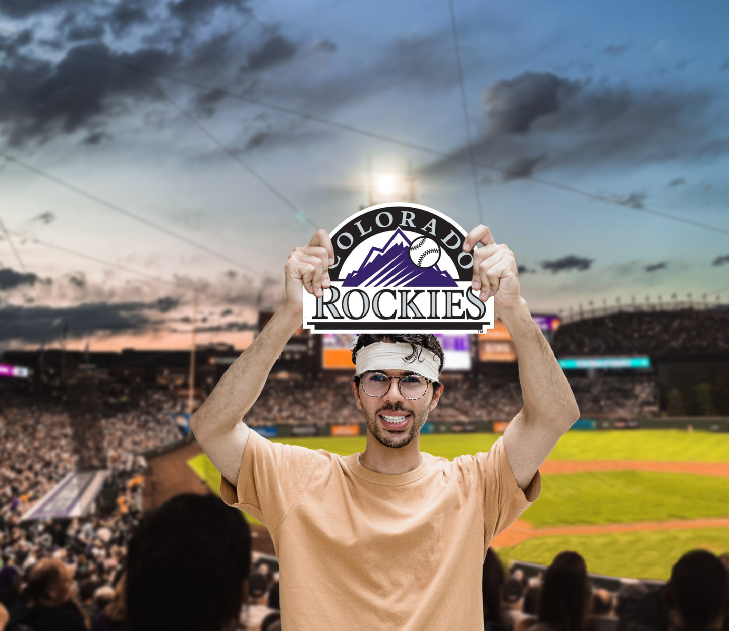 Colorado Rockies: Logo Foam Core Cutout - Officially Licensed MLB Big Head