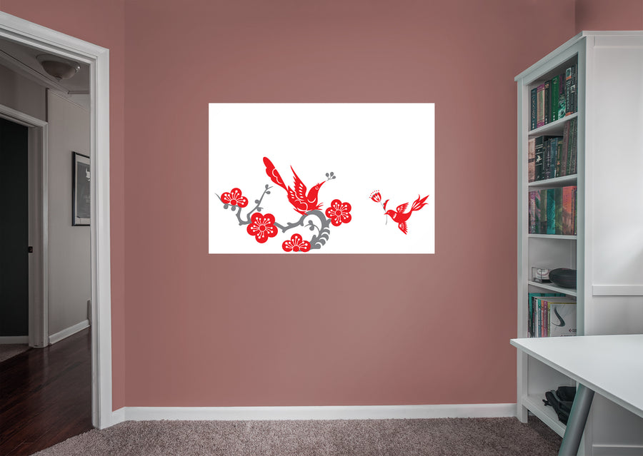 Seasons Decor: Seasons Decor Spring Flowers Mural        -   Removable Wall   Adhesive Decal