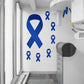 Giant Prostate Cancer Ribbon  + 6 Decals (24"W x 51"H)