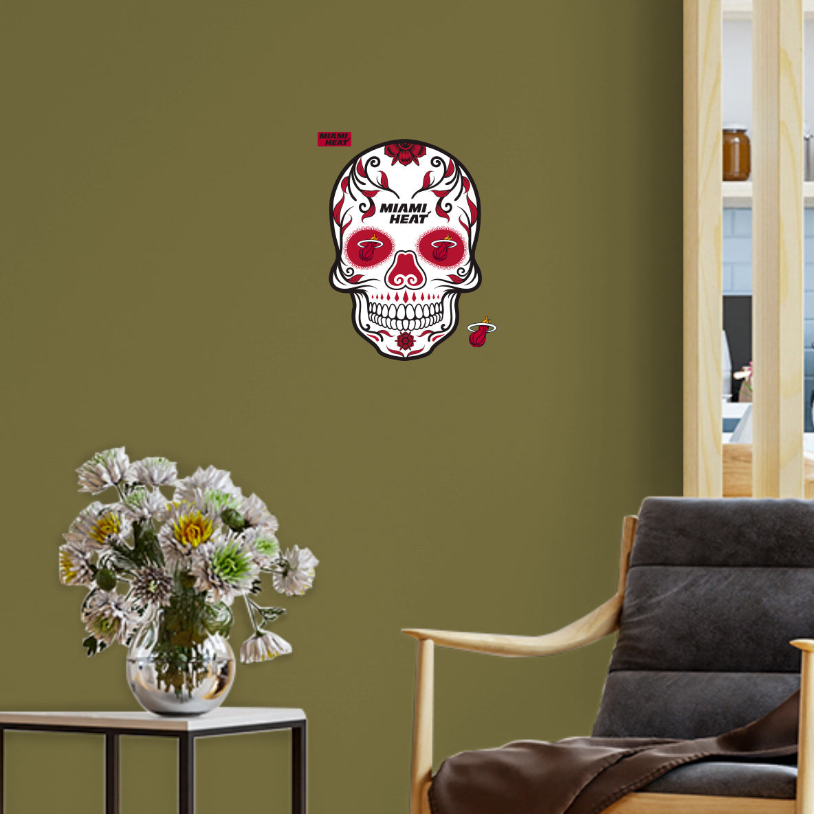 Miami Heat: Skull - Officially Licensed NBA Removable Adhesive Decal