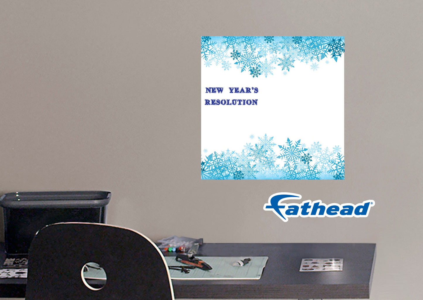 New Year: Icy Dry Erase - Removable Adhesive Decal
