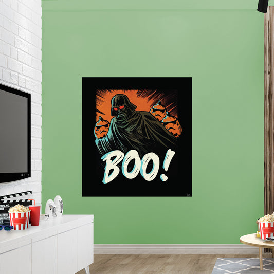 Darth Vader BOO vader Poster        - Officially Licensed Star Wars Removable     Adhesive Decal
