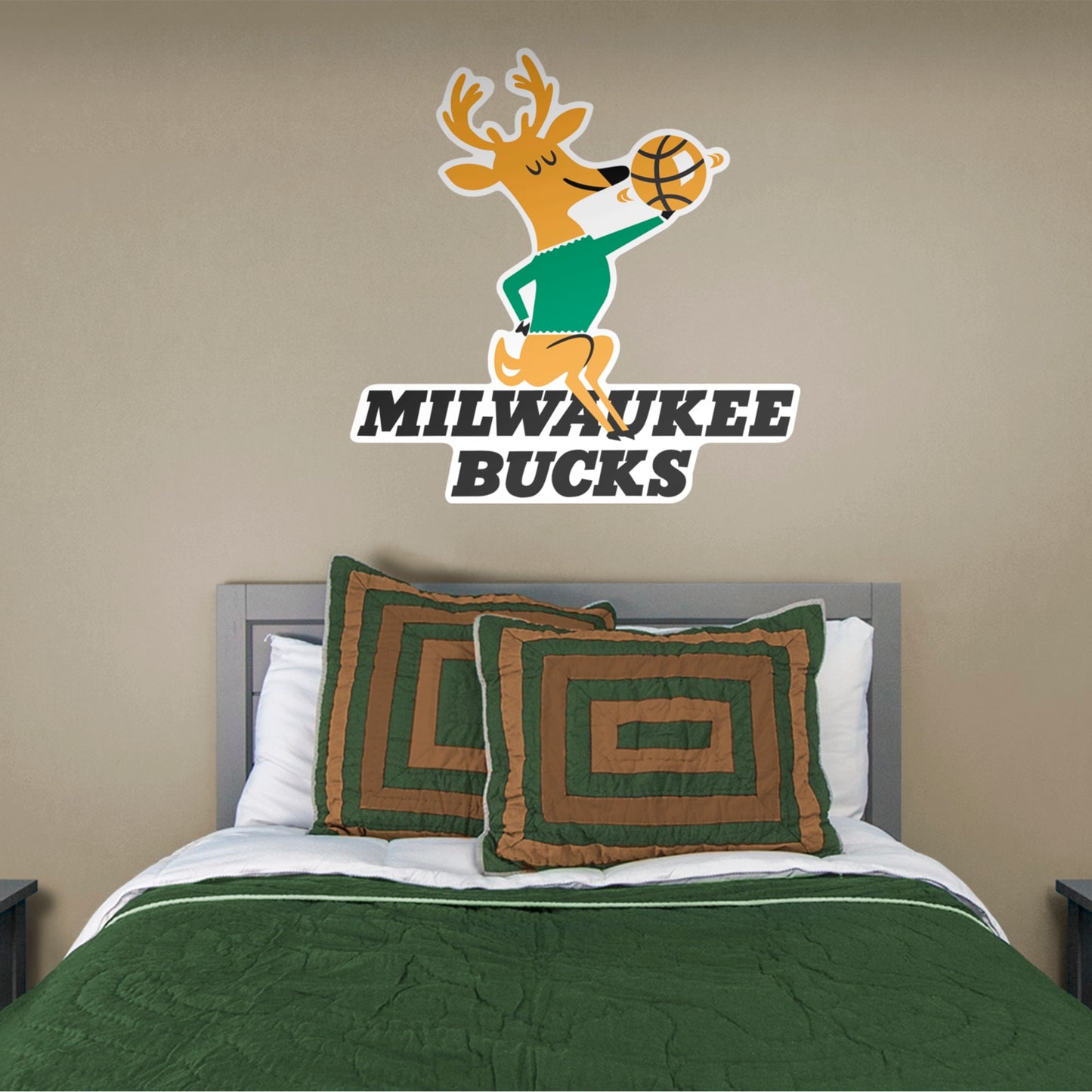 Milwaukee Bucks: Classic Logo - Officially Licensed NBA Removable Wall Decal