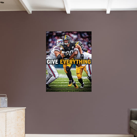 Pittsburgh Steelers: T.J. Watt 2022 Motivational Poster        - Officially Licensed NFL Removable     Adhesive Decal