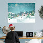 Christmas:  Small City Poster        -   Removable     Adhesive Decal