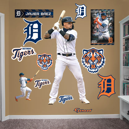 Detroit Tigers: Javier Báez 2022        - Officially Licensed MLB Removable     Adhesive Decal